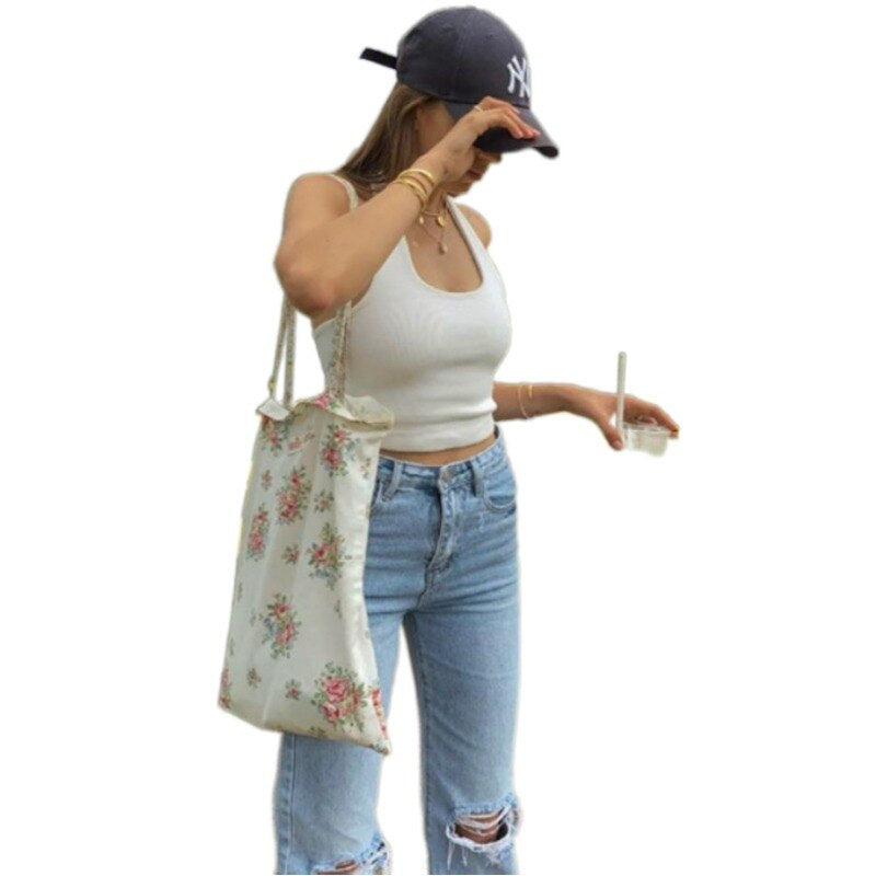 Women Ripped Flared Jeans High Waist Loose Denim Pants Lady Causal Bell Bottom Pants Vintage Streetwear Hole Wide Leg Trousers
